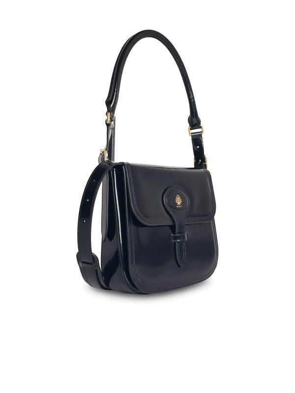 BALLY: shoulder bags online - Beckett Black Leather Trellis Bag