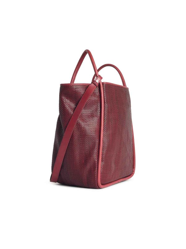 DRAGON DIFFUSION: totes bags online - Ana Brown Leather Bordo Bag