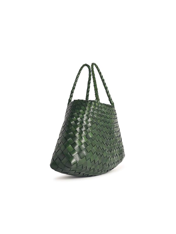 DRAGON DIFFUSION: shopper online - Piccola borsa in pelle verde a foglia