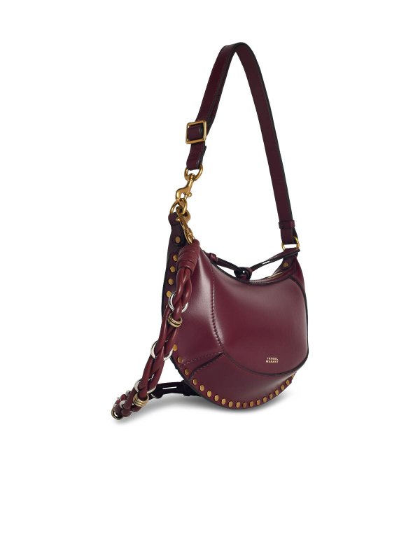 ISABEL MARANT: shoulder bags online - Oskan Moon Burgundy Smooth Leather Bag