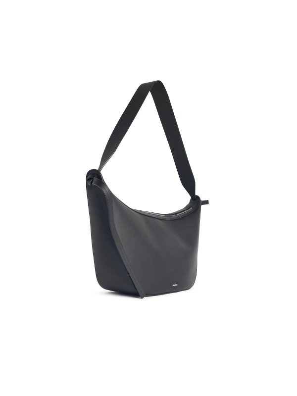 JIL SANDER: shoulder bags online - Knot Black Leather Bag