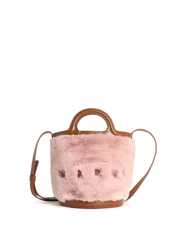 Marni: Bucket bags - Tropicalia Two-Tone Leather Blend Bag