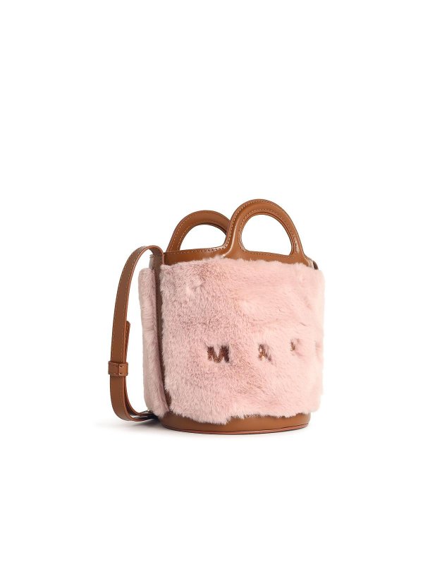 Marni: Bucket bags online - Tropicalia Two-Tone Leather Blend Bag