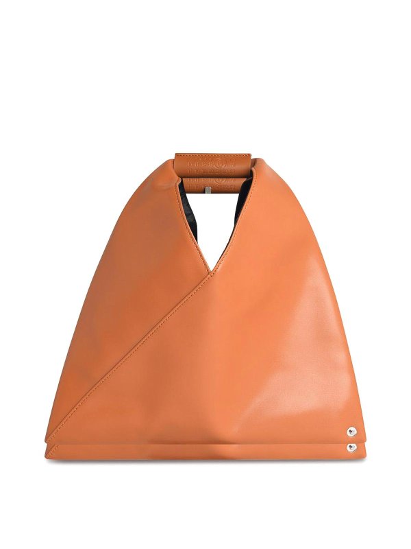 MM6 MAISON MARGIELA: totes bags - Japanese Brown Faux Leather Bag