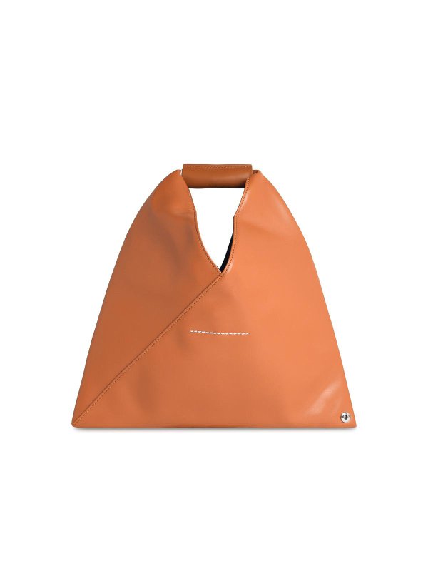 The Best Shops MM6 MAISON MARGIELA: totes bags - Japanese Brown Faux Leather Bag