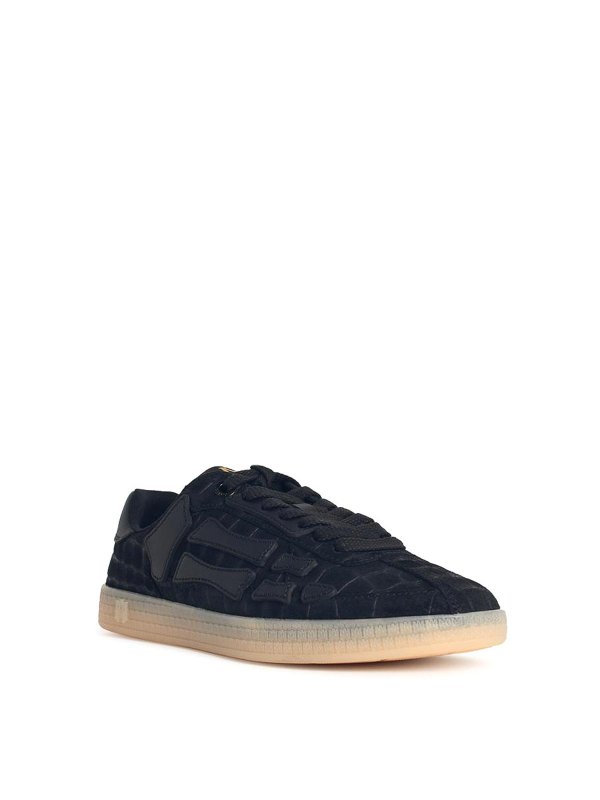 AMIRI: trainers online - Croc Bones Black Suede Sneakers
