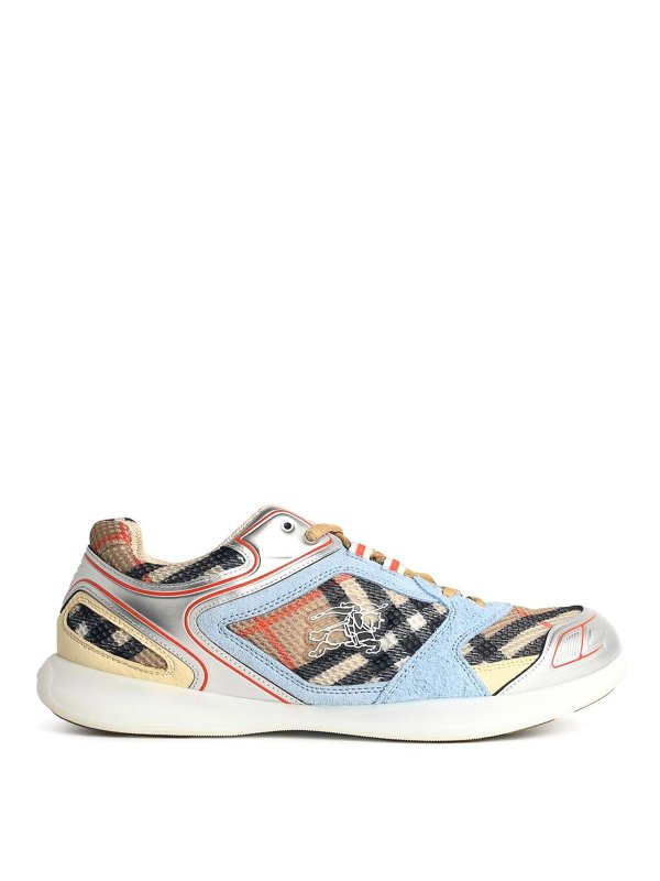 BURBERRY: trainers - Matrix Multicolor Leather Blend Sneakers