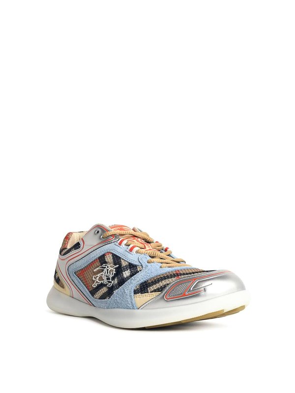 BURBERRY: trainers online - Matrix Multicolor Leather Blend Sneakers