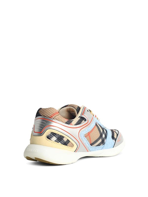 The Best Shops BURBERRY: trainers - Matrix Multicolor Leather Blend Sneakers