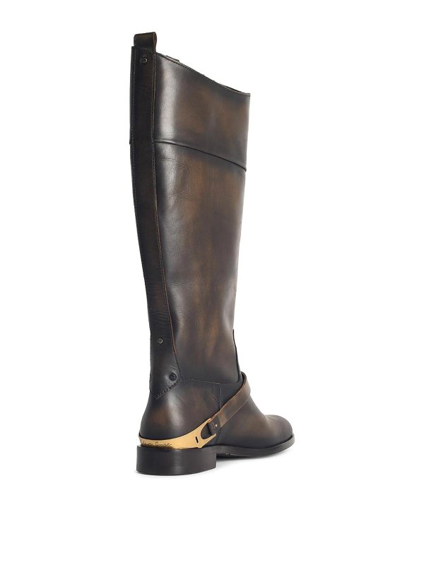 The Best Shops GOLDEN GOOSE: boots - Charlie Dark Brown Leather Boots
