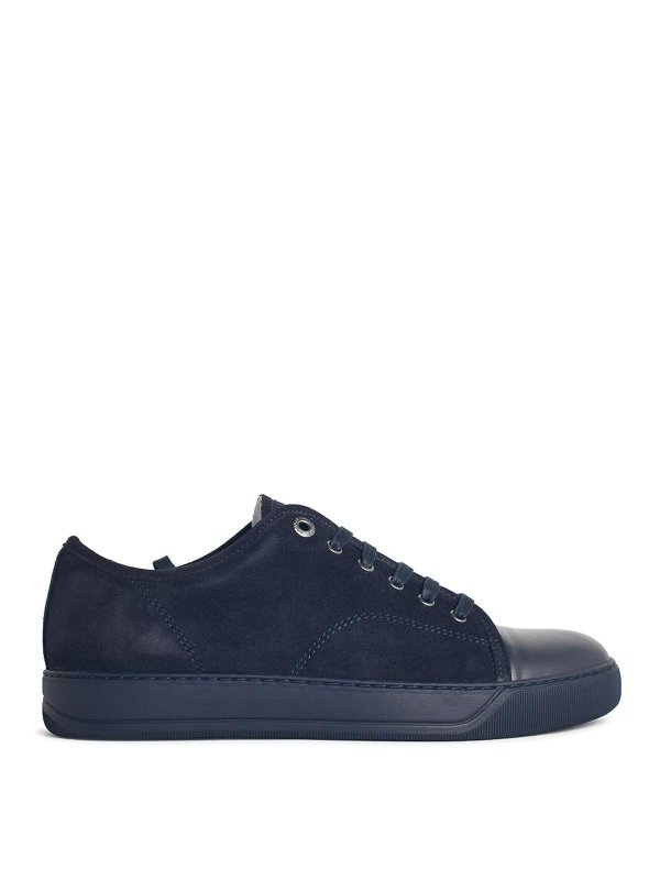 LANVIN: trainers - Ddb1 Navy Black Leather Sneakers