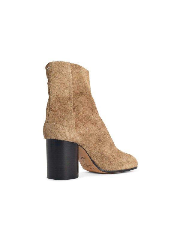 The Best Shops Maison Margiela: ankle boots - Camel Suede Tabi Ankle Boots