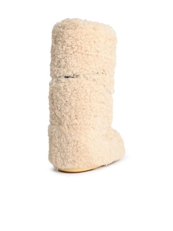 The Best Shops Moon Boot: boots - Ecru Faux Fur Boot