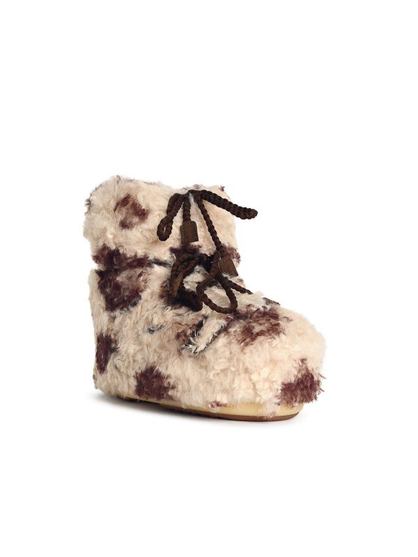 Moon Boot: boots online - Two-Tone Faux Fur Boot