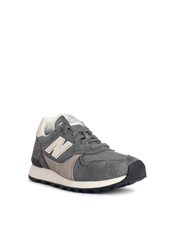 NEW BALANCE: trainers online - 475 Grey Fabric And Suede Sneakers