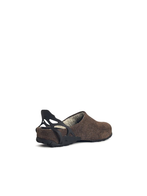 The Best Shops ROA: Mocassini e slippers - Fedaia Slifors in Mole Leather Blend Sherpa