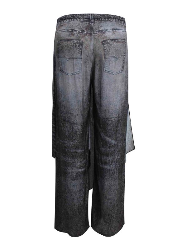 DIESEL: casual trousers online - Viscose portfolio trousers with knot