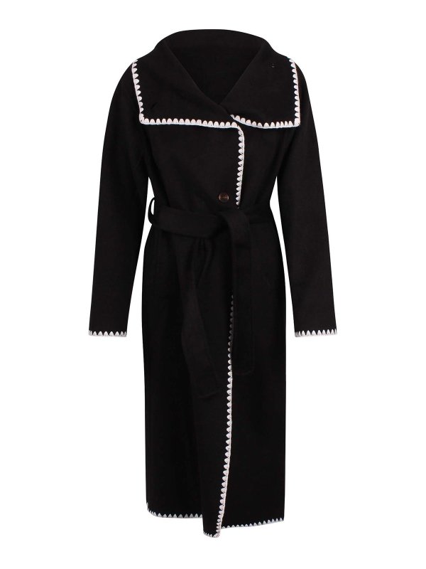 JOVONNA LONDON: Abrigos largos - Abrigo Largo - Negro