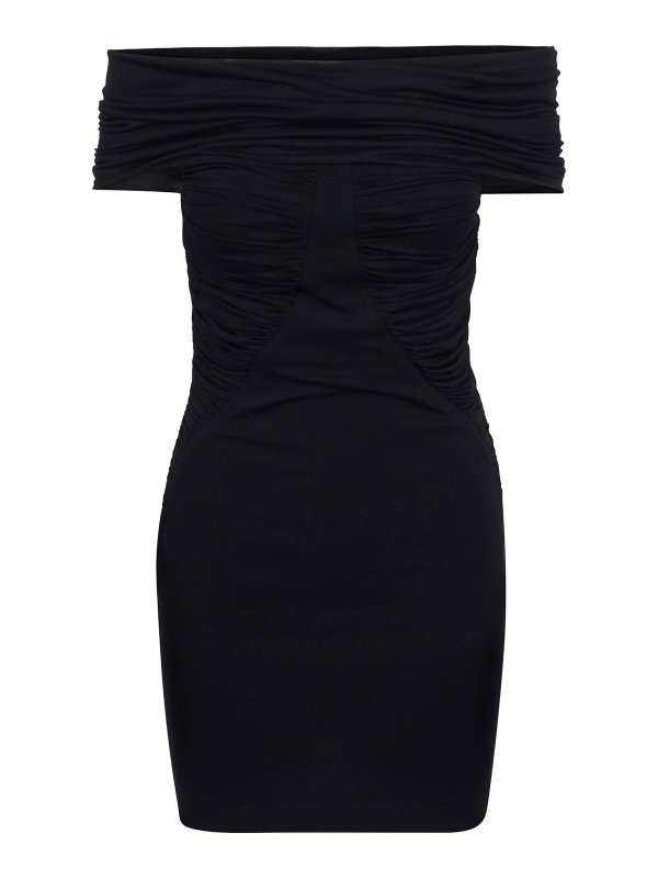Max Mara: cocktail dresses - Short dress in draped jersey navile