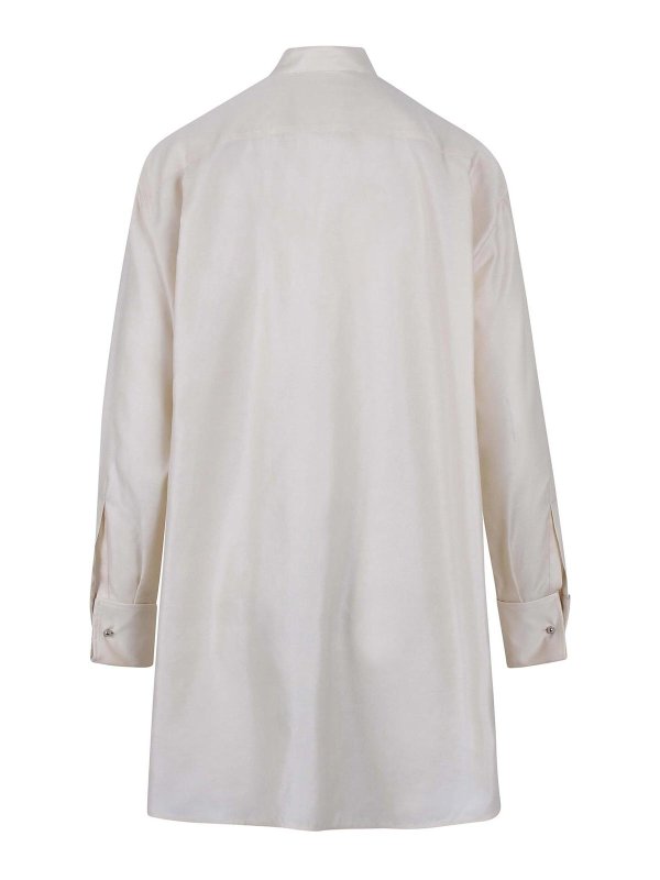 Max Mara: shirts online - Over shirt in anta cotton satin
