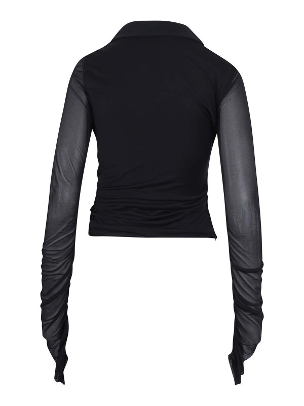 Max Mara: blouses online - Jersey and Tulle Aiello blouse