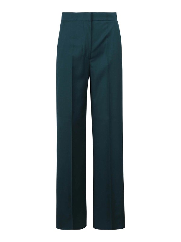 Max Mara: Pantalones de sastrerìa - Pantalones De Sastrería - Verde