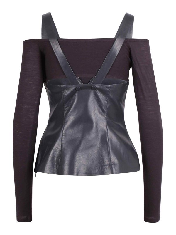 NANUSHKA: Top e canotte online - Top Con Bralette In Lana