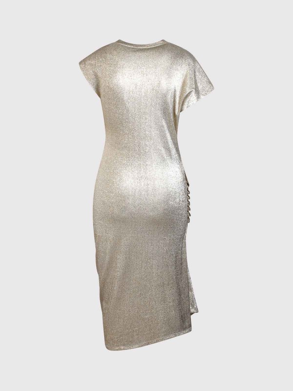 RABANNE: short dresses online - Lam Dress With Side Gathering