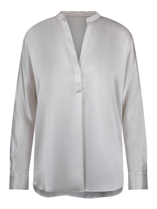 VINCE: blouses - Blouse with V -neck