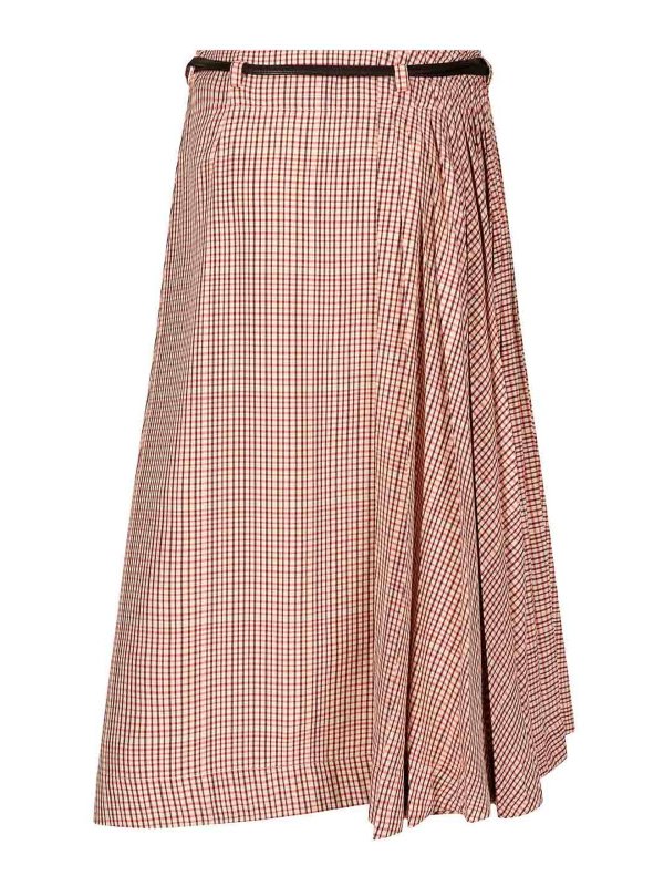 BOTTEGA VENETA: ニーレングススカート＆ミディ丈 online - 膝丈/ミディスカート - マルチカラー