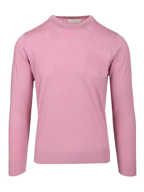DRIES VAN NOTEN: Strickpullover mit Rundhalsausschnitt - Rundhalspullover - Rosa