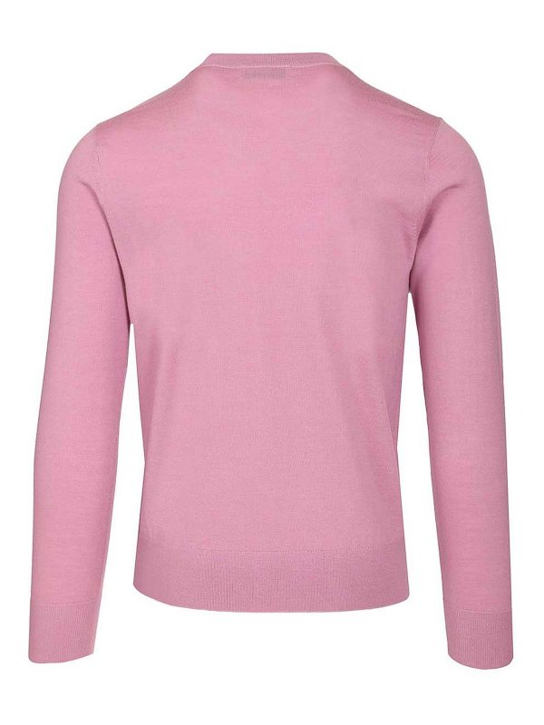 DRIES VAN NOTEN: Strickpullover mit Rundhalsausschnitt online - Rundhalspullover - Rosa
