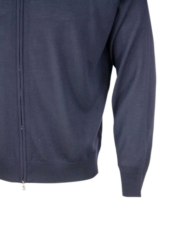 カーディガン - ブルー shop online: FILIPPO DE LAURENTIIS