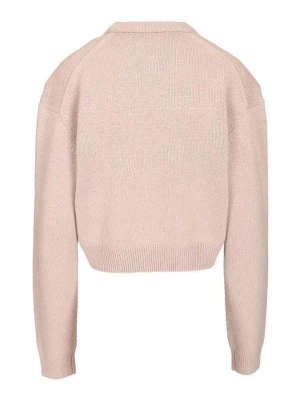 Acne Studios: Suéteres con cuello pico online - Suéter Cuello Redondo - Gris