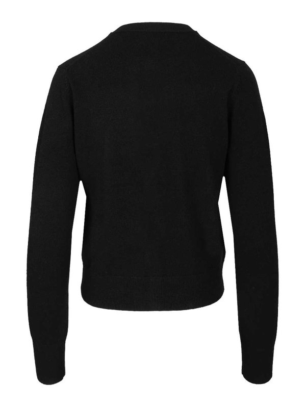 Acne Studios: cardigans online - Crew Neck Wool Cardigan