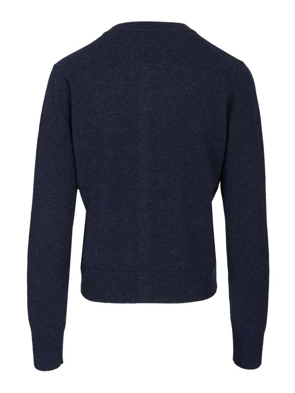 Acne Studios: cardigans online - Crew Neck Wool Cardigan