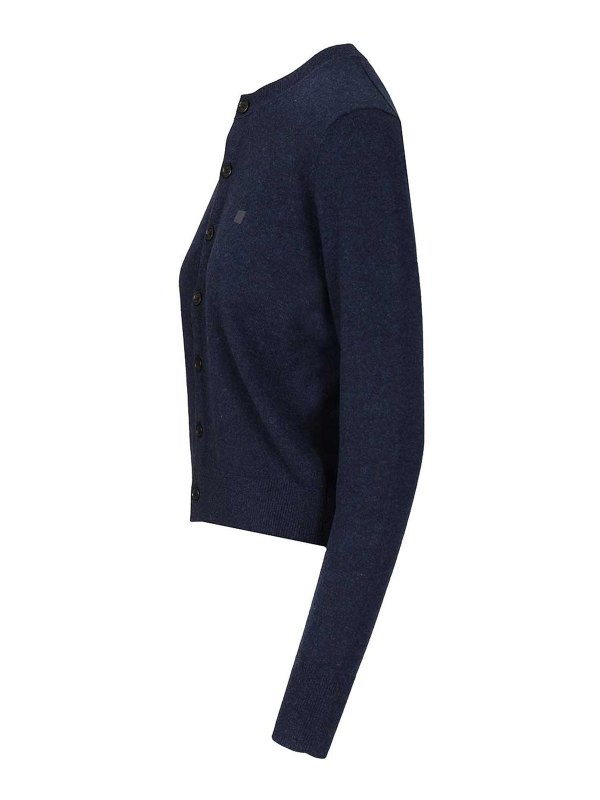 The Best Shops Acne Studios: cardigans - Crew Neck Wool Cardigan