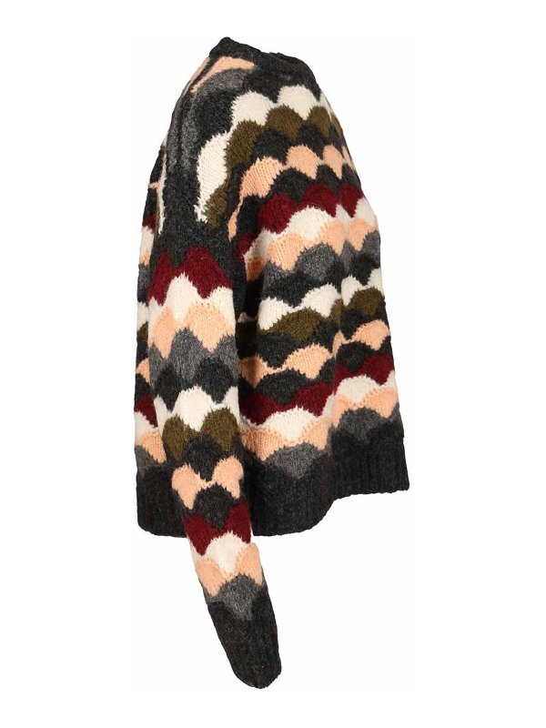 The Best Shops ALANUI: Strickpullover mit Rundhalsausschnitt - Rundhalspullover - Bunt