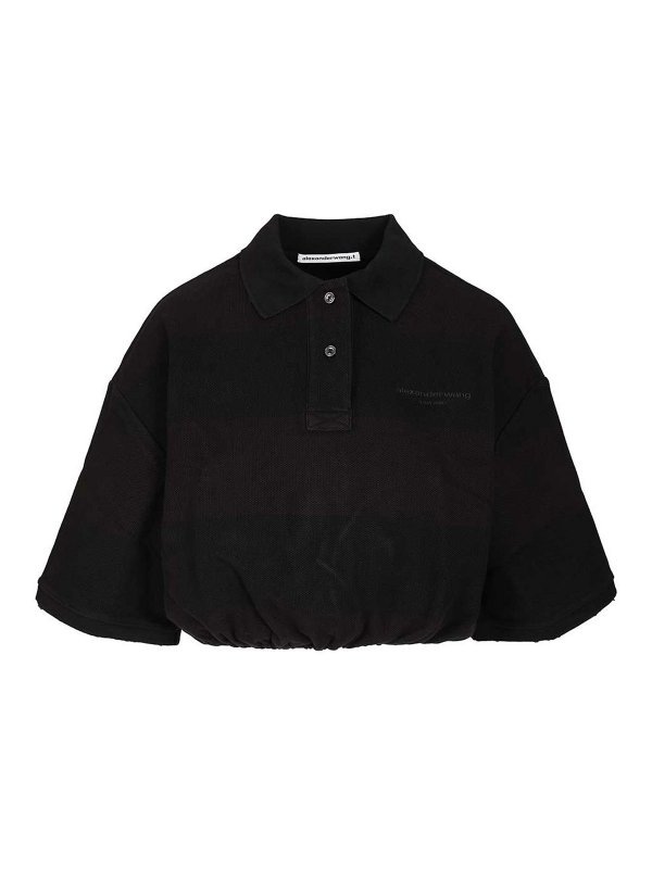 ALEXANDER WANG: polo shirts - Deconstructed Polo Shirt