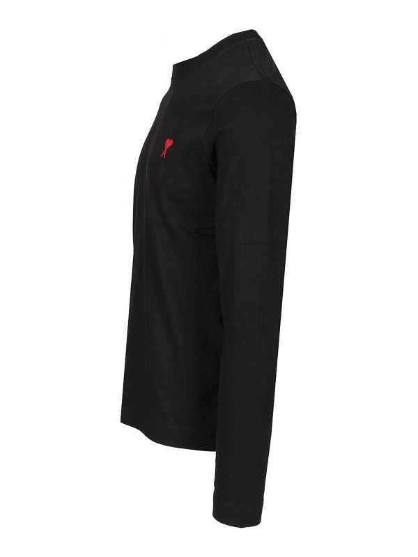 The Best Shops AMI PARIS: t-shirts - De Coeur Long-Sleeved T-Shirt