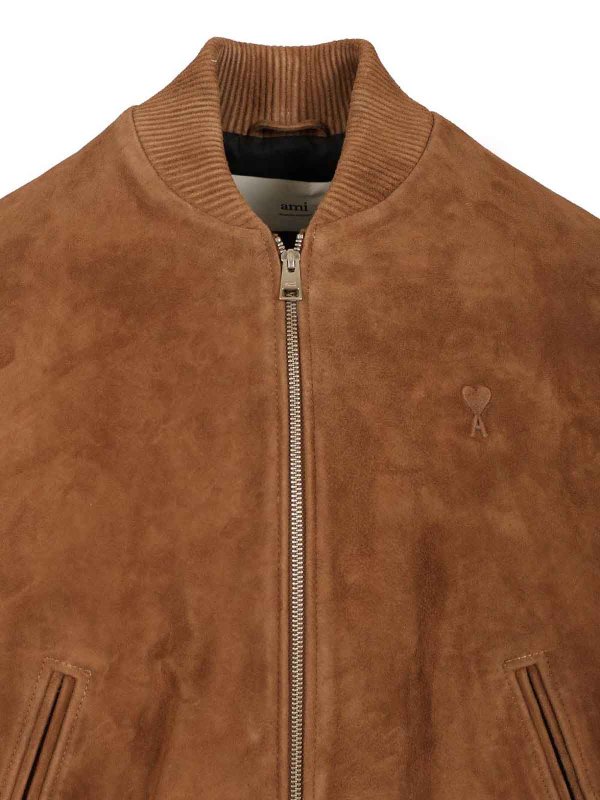 Chaqueta De Cuero - Ami shop online: AMI PARIS