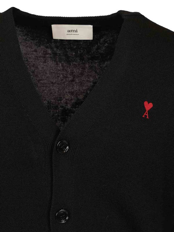 The Best Shops AMI PARIS: cardigans - Cardigan In Merino Wool
