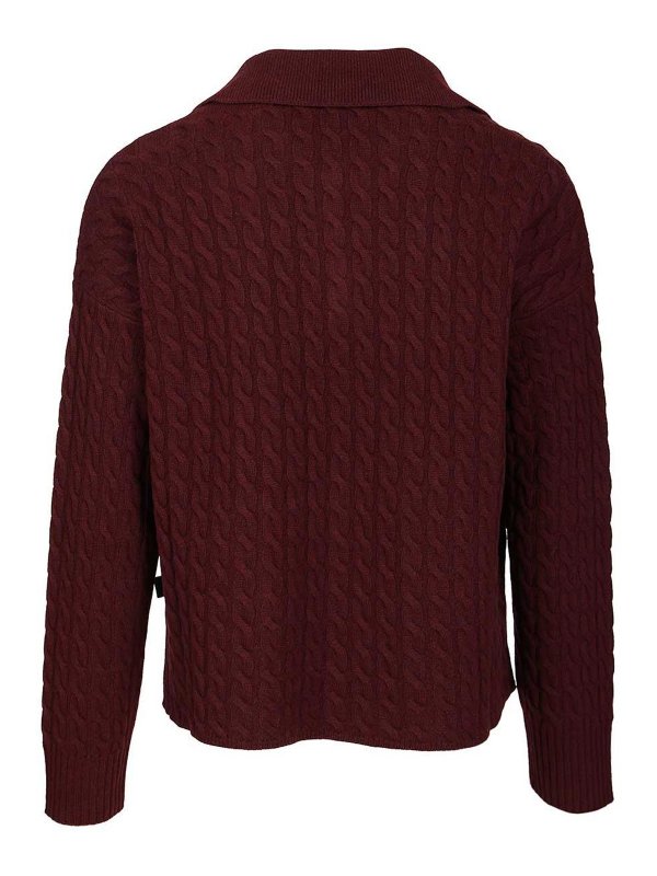 AMI PARIS: polo shirts online - Cable-Knit Polo Shirt