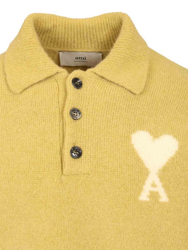 Ami De Coeur Polo Shirt shop online: AMI PARIS