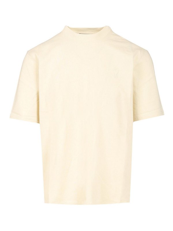 AMI PARIS: t-shirts - Ami De Coeur Cotton T-Shirt