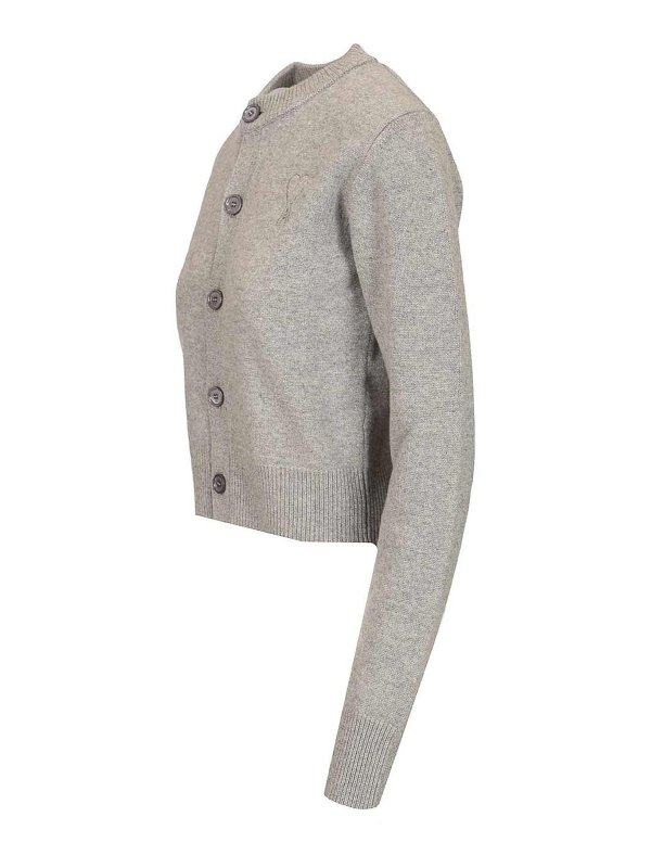 The Best Shops AMI PARIS: cardigan - Cardigan girocollo