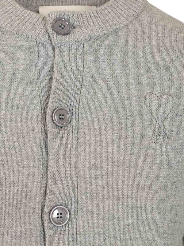 Cardigan girocollo shop online: AMI PARIS