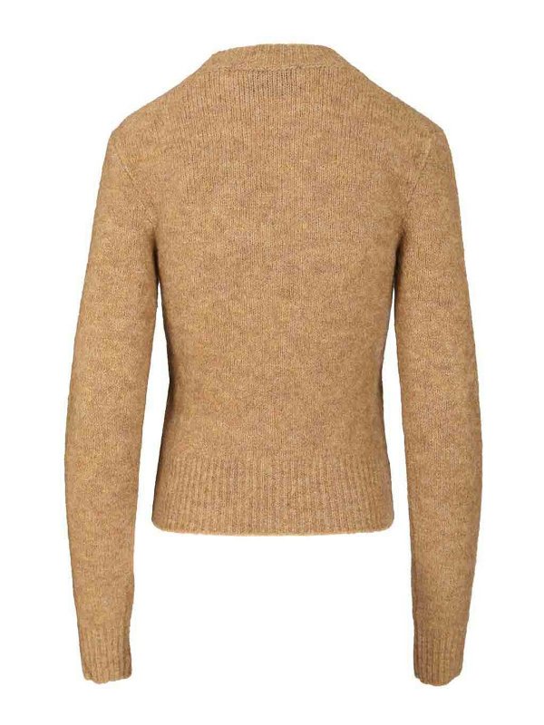 AMI PARIS: Strickpullover mit Rundhalsausschnitt online - Rundhalspullover - Braun