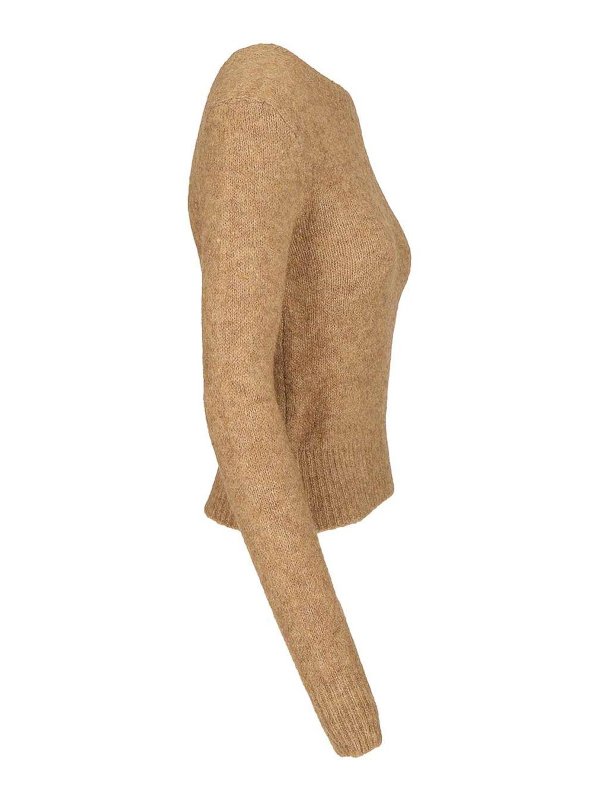 The Best Shops AMI PARIS: Strickpullover mit Rundhalsausschnitt - Rundhalspullover - Braun