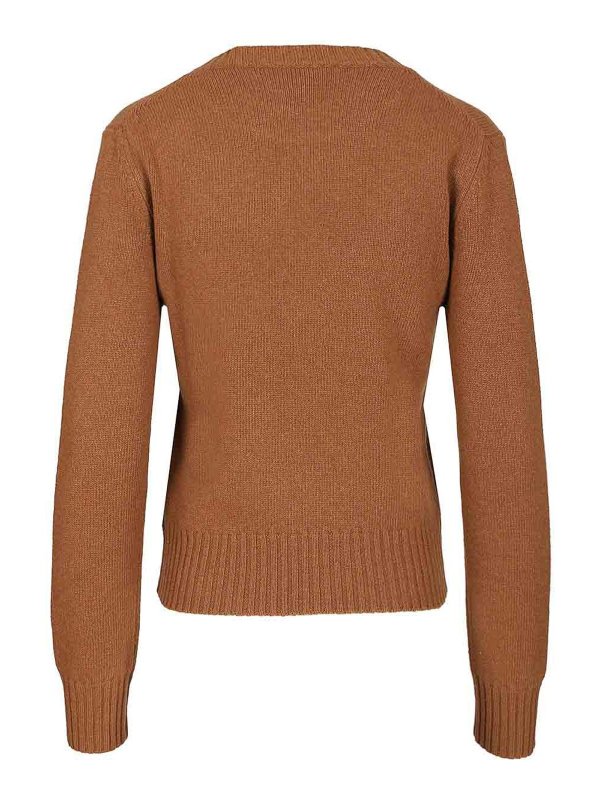 AMI PARIS: Strickpullover mit Rundhalsausschnitt online - Rundhalspullover - Braun